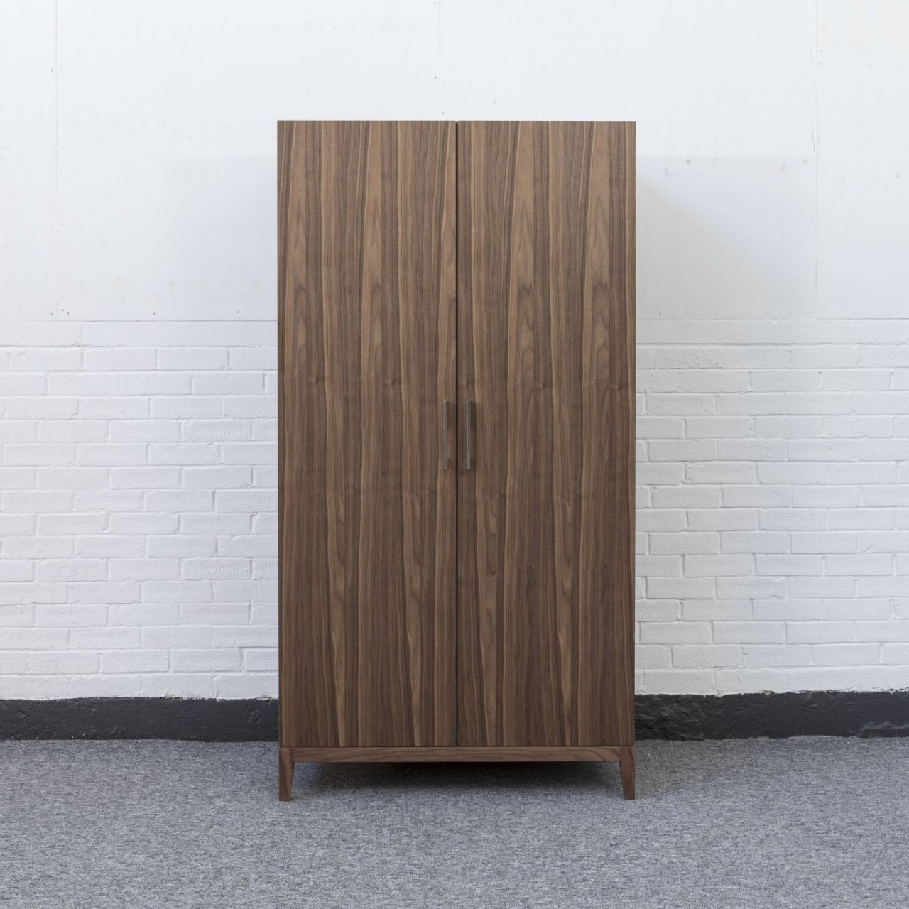 Calla Walnut Brown Wood Double Wardrobe